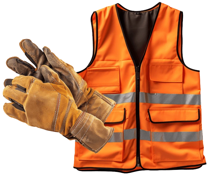 Safety Vest and Glove